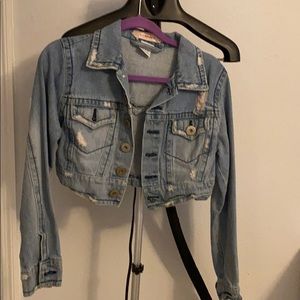 Jean crop jacket